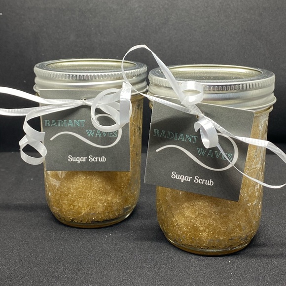 Bundle of two handcrafted 8oz sugar scrubs by Radiant Waves - Picture 2 of 3